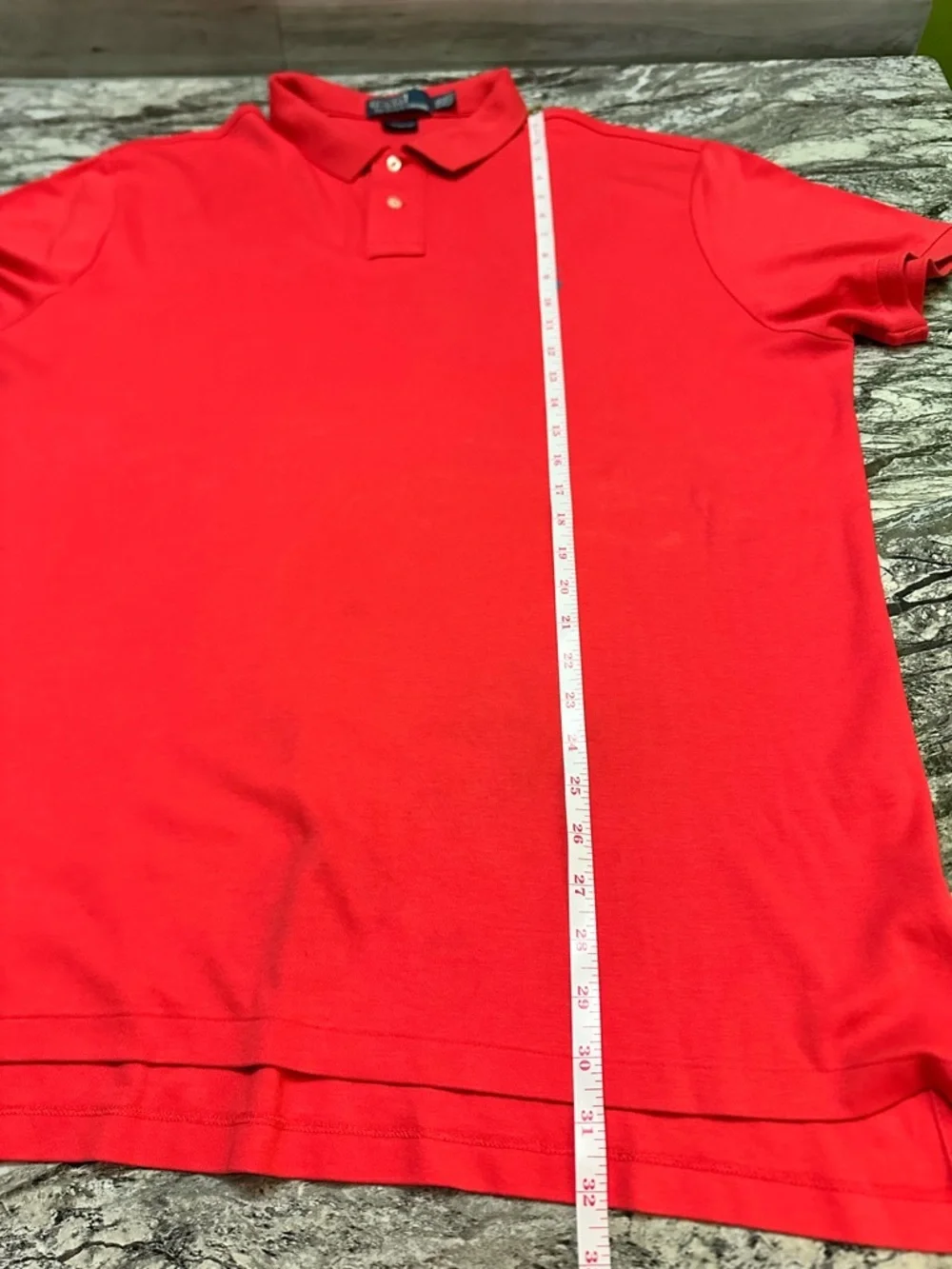 Ralph Lauren Red Polo Shirt with Blue  Logo XXL